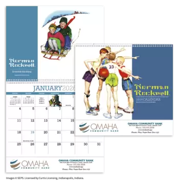 Norman Rockwell Wall Calendar - Spiral